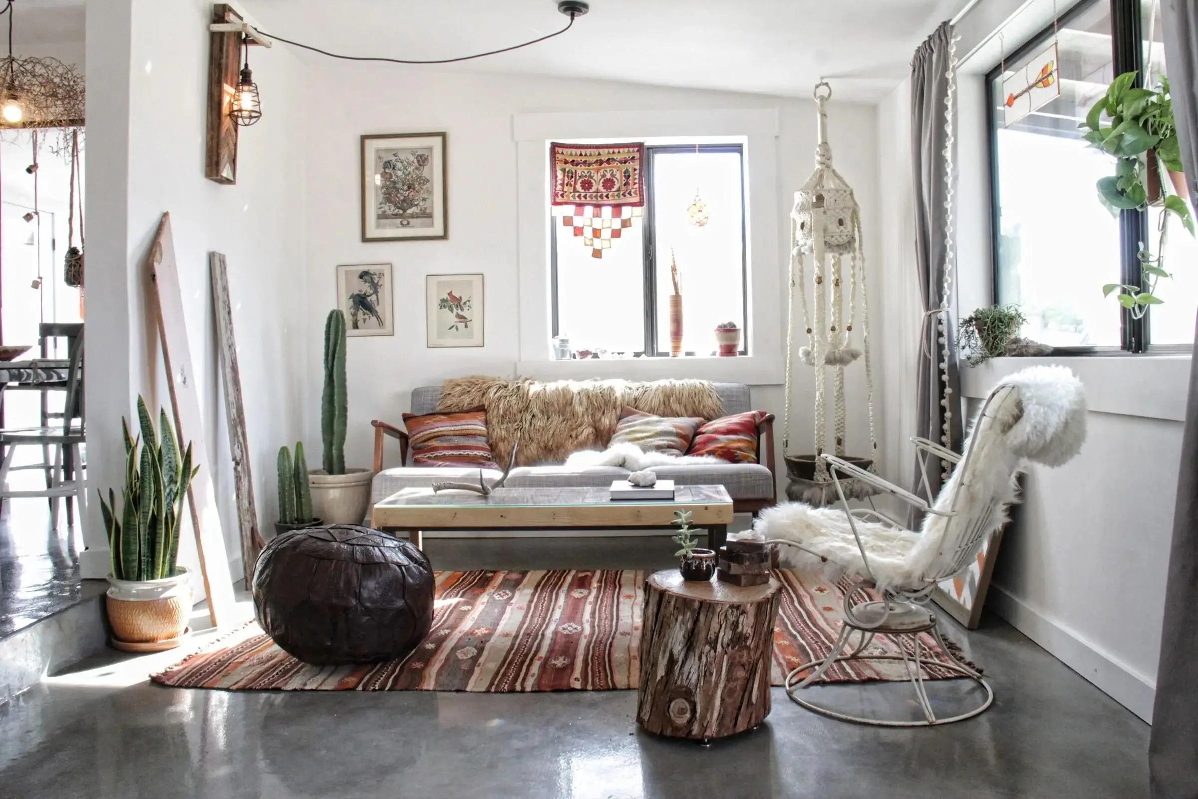 A home with bohemian decor