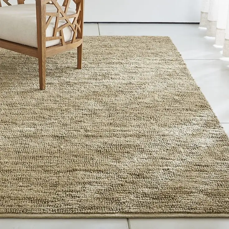 Natural jute rug texture