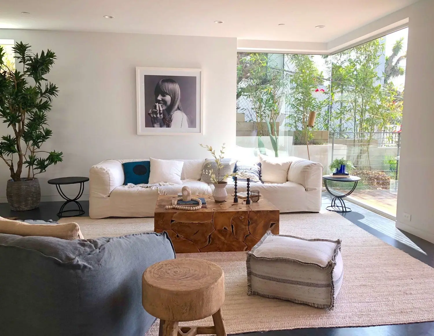 A perfectly styled living room corner