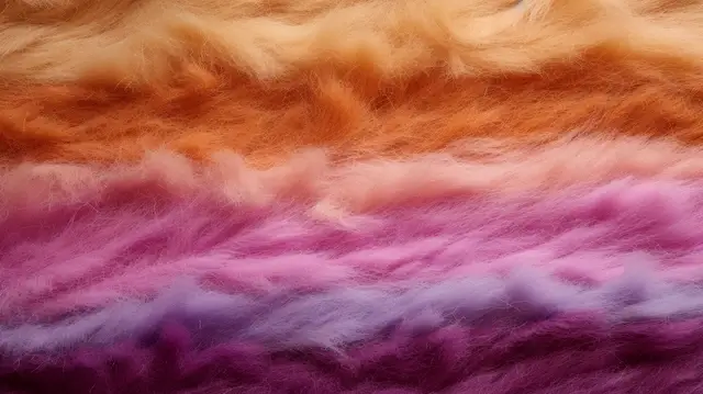 Raw wool fibers in a textured close-up