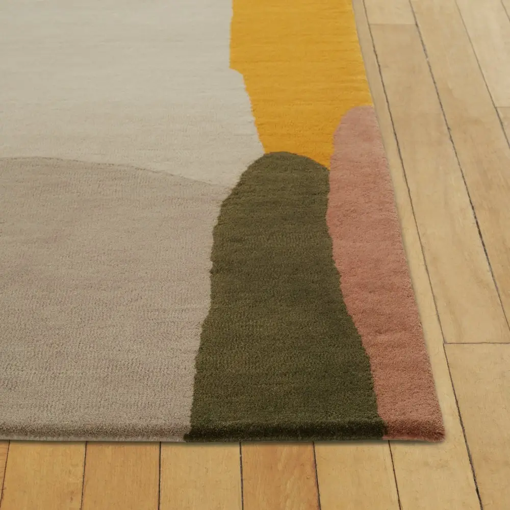 Detailed close-up of a rug's edge